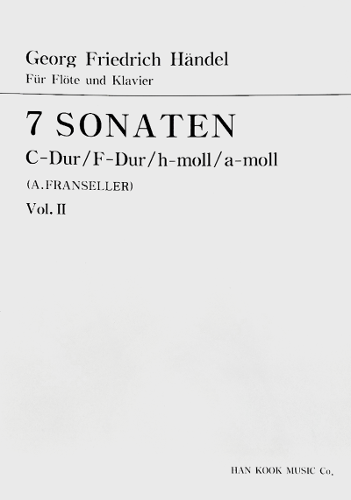 헨델 플루트 7 소나타 vol.2 Georg Friedrich Handel Fur Flote und Klavier 7S